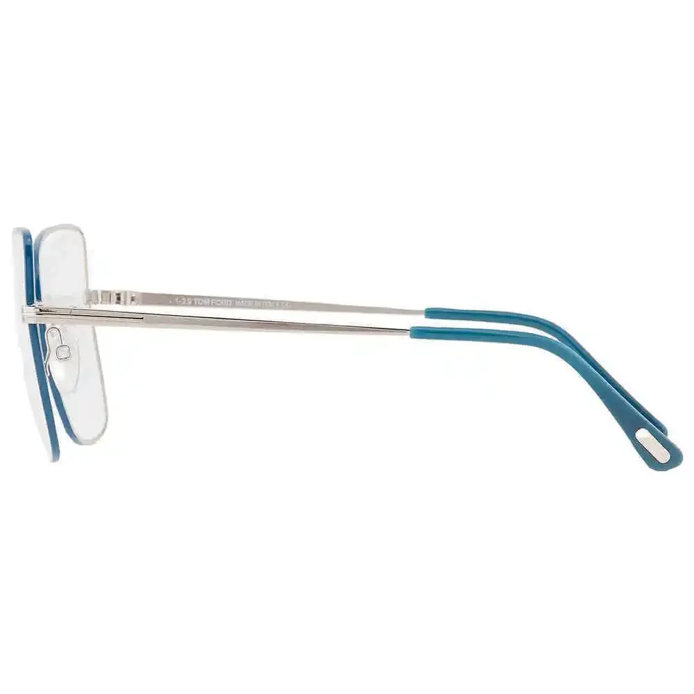 NWT Tom Ford FT5613B Blue Silver 56mm Eyeglasses